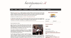 Desktop Screenshot of baroquemusic.it